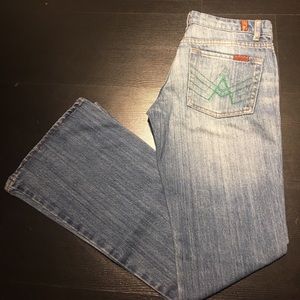 7 For All Mankind “A” pocket Flared Jeans 27”